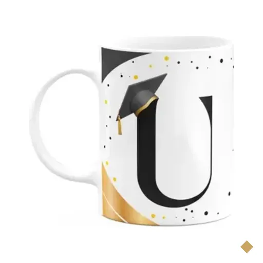 Caneca De Formatura - Inicial Do Nome Letra U - 325ml