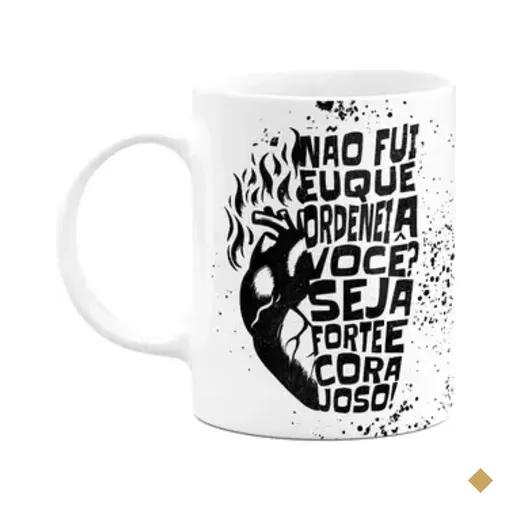 Caneca Religiosa Palavra - Seja Forte E Corajoso