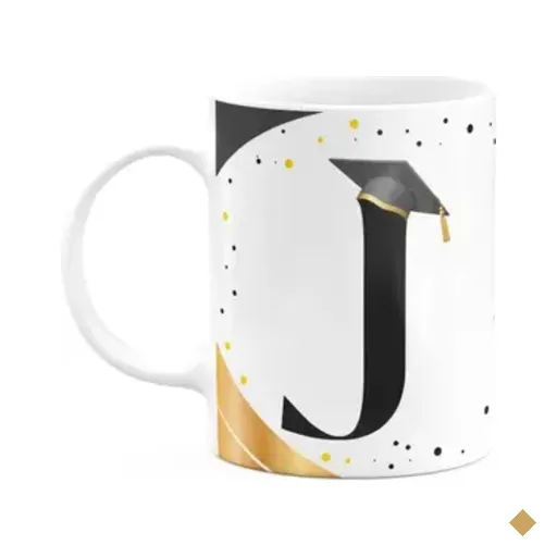 Caneca De Formatura - Inicial Do Nome Letra J - 325ml