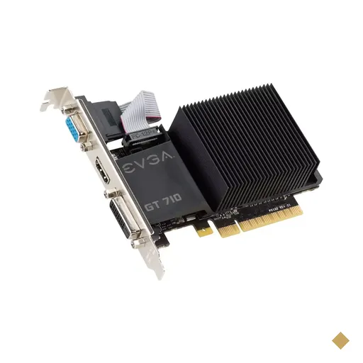 Placa de Vídeo EVGA GeForce GT 710 1GB DDR3 64-bit PCI-E 2.0 x16