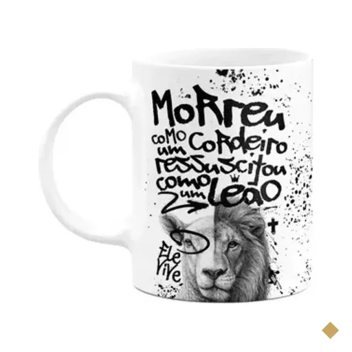 Caneca Religiosa - Ressuscitou Como Um Leão