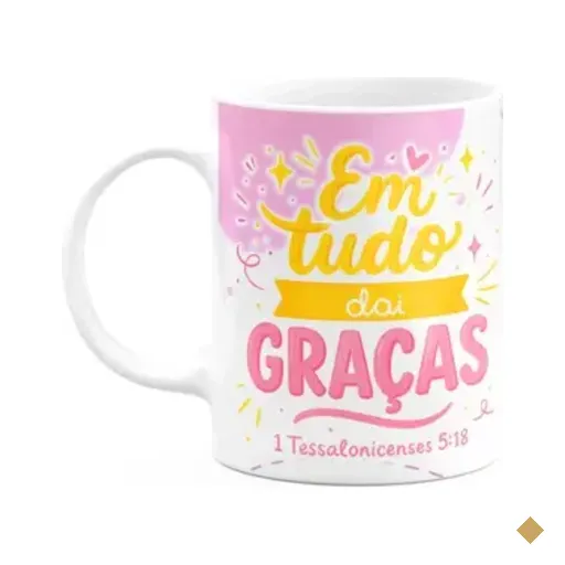 Caneca Religiosa Versículos Bíblicos 1 Tessalonicenses 5:18