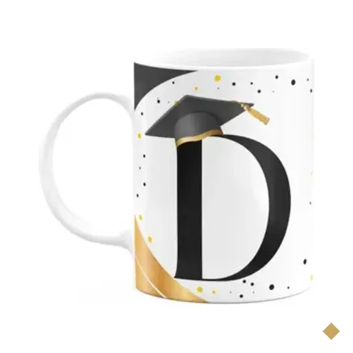 Caneca De Formatura - Inicial Do Nome Letra D - 325ml
