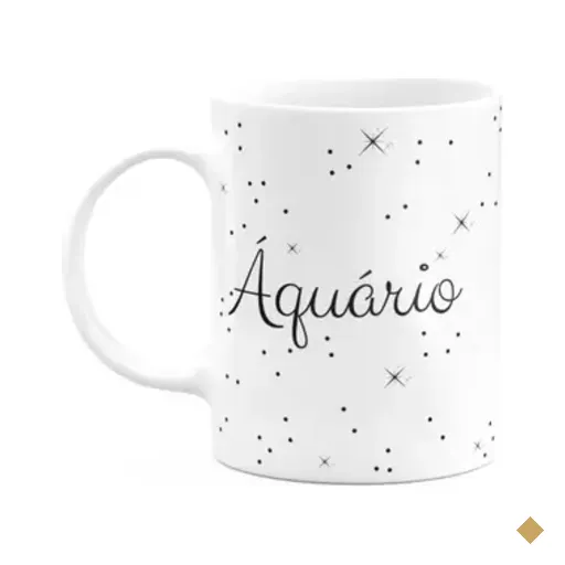 Caneca Signos Minimalista - Aquário - 325ml