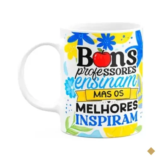 Caneca Da Professora - Os Melhores Inspiram - Branca M3