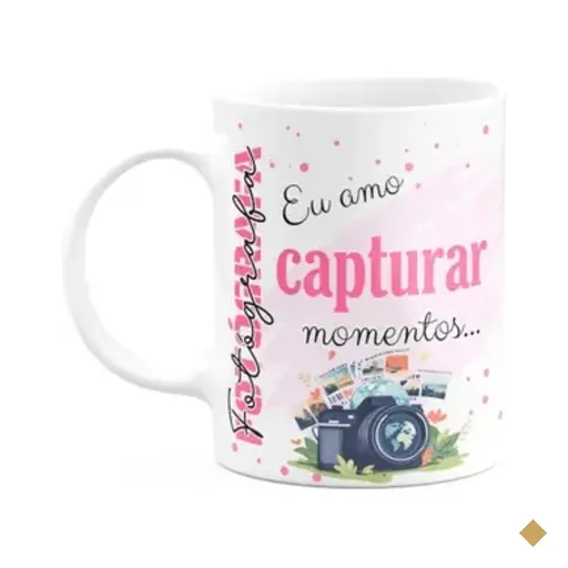 Caneca De Profissões - Sou Fotógrafa - 325ml - Branca