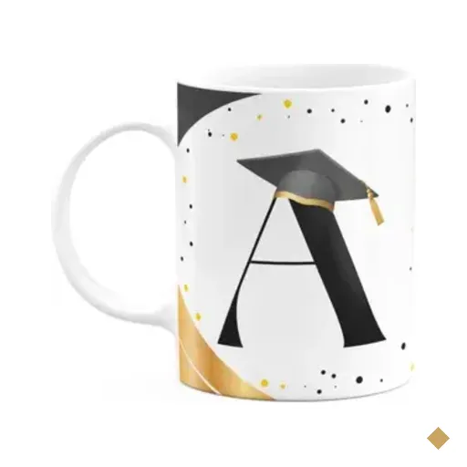 Caneca De Formatura - Inicial Do Nome Letra A - 325ml