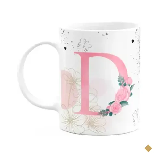 Caneca Motivação - Com Inicial Do Nome Letra D - 325ml