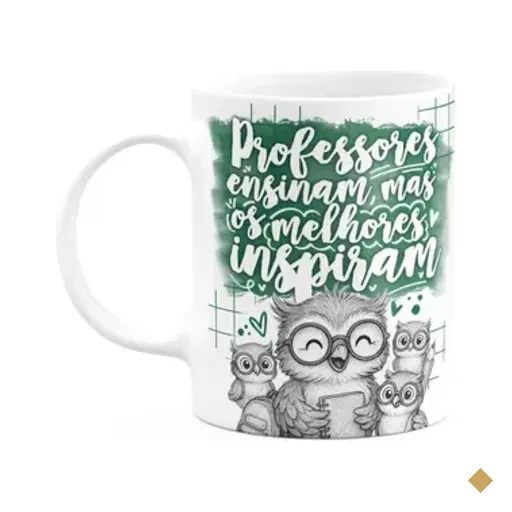 Caneca Professor Coruja - Os Melhores Inspiram - M-green
