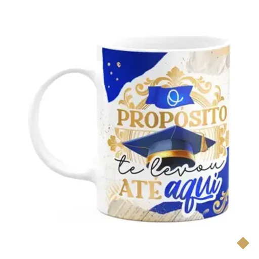 Caneca Formatura G-blue - O Propósito Te Levou Até Aqui