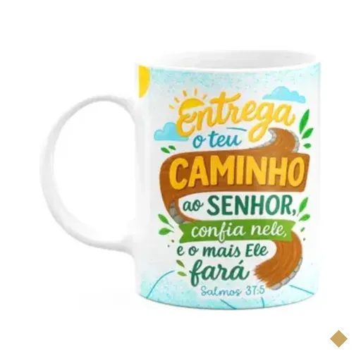 Caneca Religiosa Versículos Bíblicos - Salmos 37:5