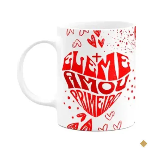 Caneca Religiosa - Ele Me Amou Primeiro - M2 - 325ml