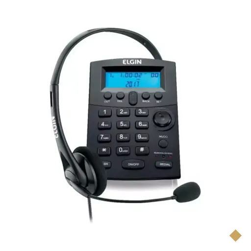 Headset Telefone Elgin com Fio e Display HST-8000