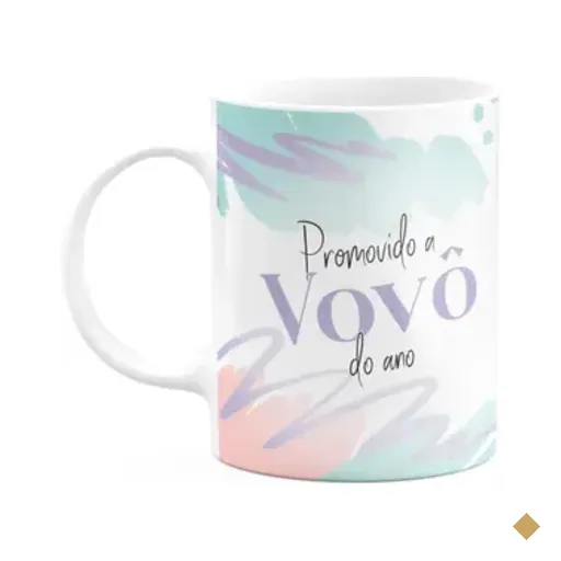 Caneca Promovido A Vovô Do Ano - 325ml - Branca