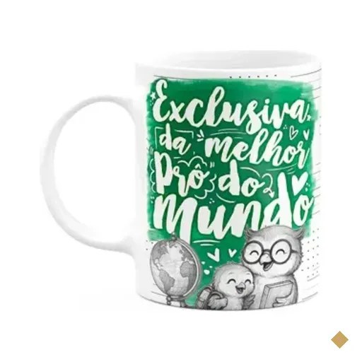 Caneca Professora Coruja - Exclusiva Da Melhor - M-green