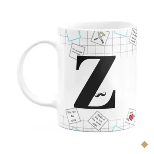Caneca Do Papai - Inicial Do Nome Letra Z - 325ml