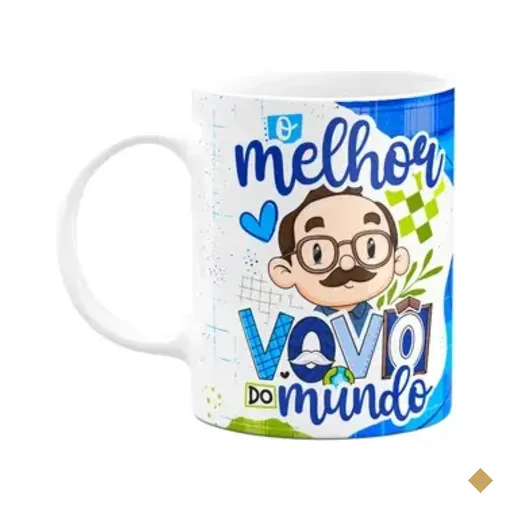 Caneca Dos Avós Cartoon - O Melhor Vovô Do Mundo - M2