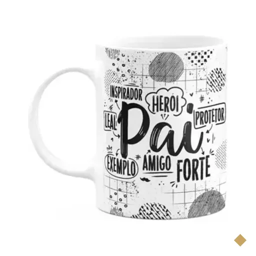 Caneca Pais - Meu Pai É: Inspirador, Herói, Protetor... - M2