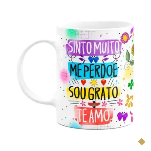 Caneca Proteção - Sinto Muito - Sou Grato - Te Amo