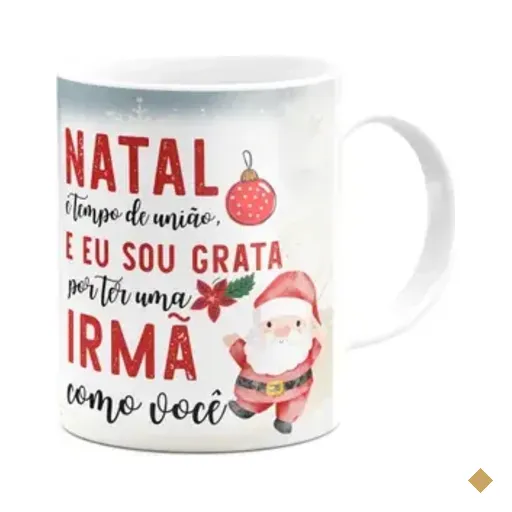 Caneca Natal Família - Feliz Natal Irmã - 325ml