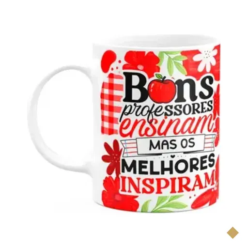 Caneca Da Professora - Os Melhores Inspiram - Branca M2