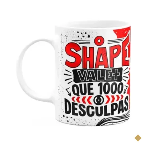 Caneca Fitness Academia - O Shape Vale Mais