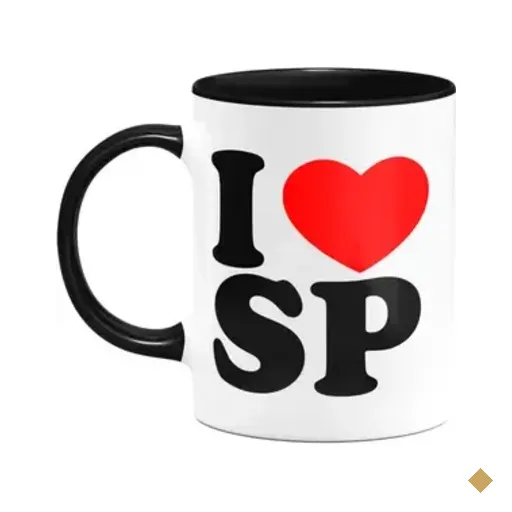 Caneca I Love Sp - São Paulo - 325ml - B-black
