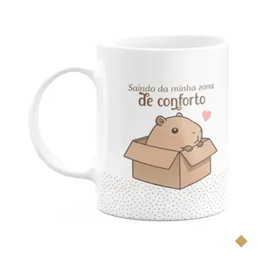 Caneca Divertida Capivaras - Saindo Da Zona De Conforto