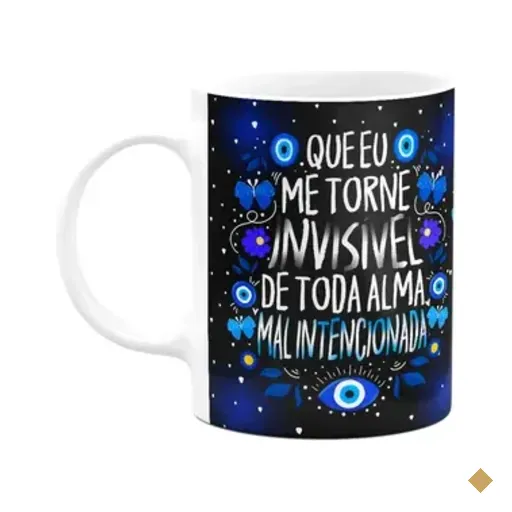 Caneca Proteção - Que Eu Me Torne Invisível - 325ml - B-dark