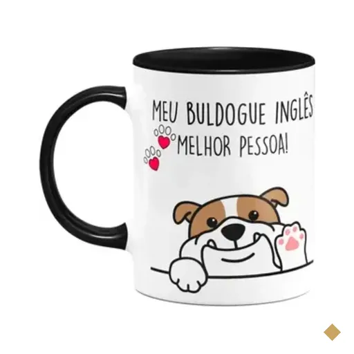 Caneca - Meu Buldogue Inglês, Melhor Pessoa! B-black