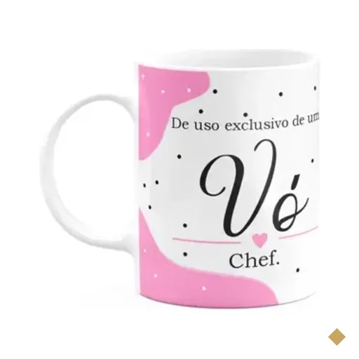 Caneca Tipos De Avós - Vó Chef - 325ml - Branca