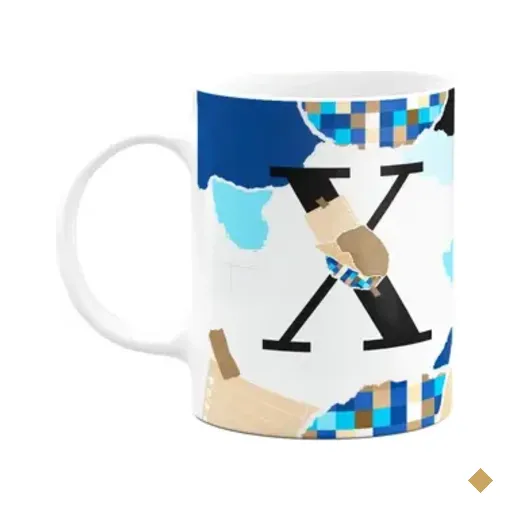 Caneca Professores - Inicial Do Nome Letra X - 325ml