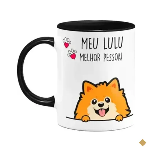 Caneca Dog - Meu Lulu Spitz, Melhor Pessoa! B-black