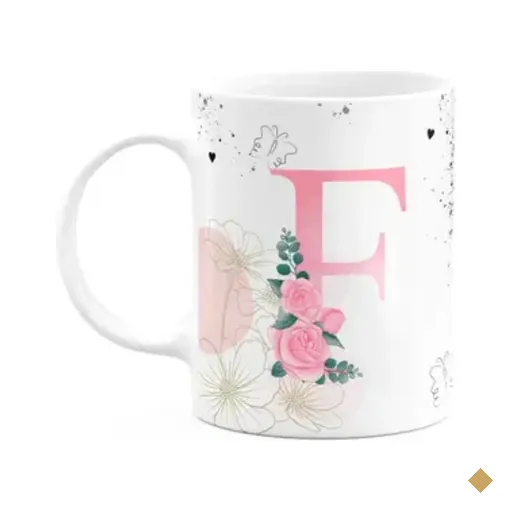 Caneca Motivação - Com Inicial Do Nome Letra F - 325ml