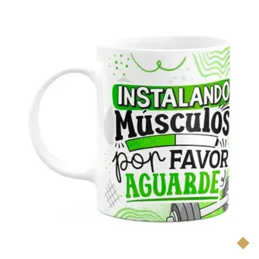 Caneca Fitness Academia - Instalando Músculos, Aguarde...