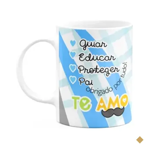 Caneca Pais - Guiar, Proteger, Educar! Obrigado Pai!