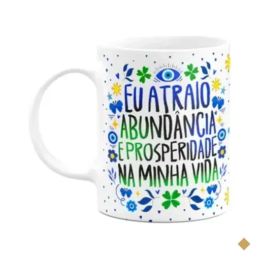 Caneca Proteção - Eu Atraio Abundância - 325ml