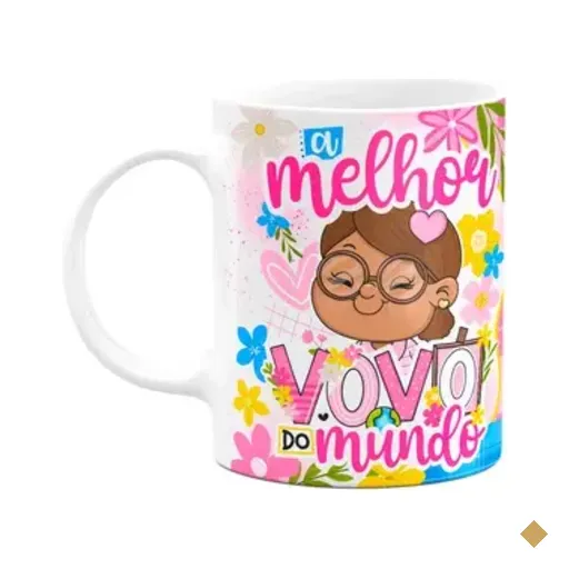 Caneca Dos Avós Cartoon - A Melhor Vovó Do Mundo - M7