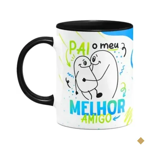 Caneca Flork Pais - O Meu Melhor Amigo - B-black