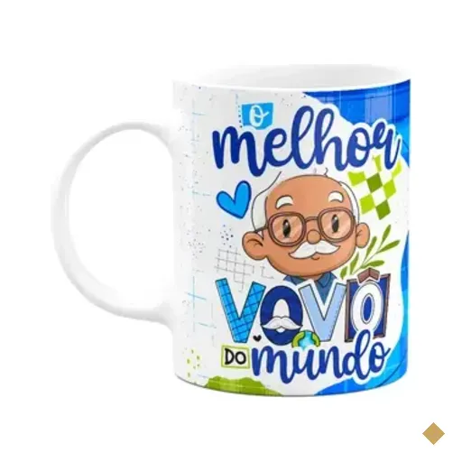 Caneca Dos Avós Cartoon - O Melhor Vovô Do Mundo - M7