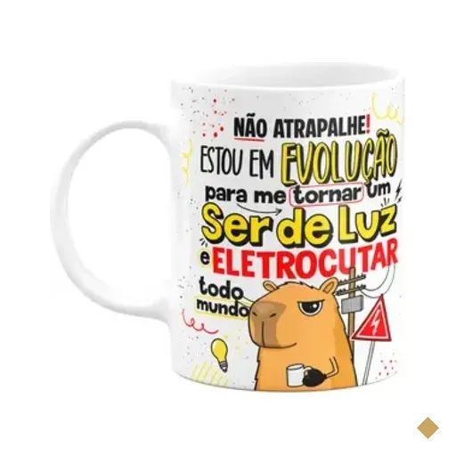 Caneca Divertida Capivaras  - Estou Em Evolução