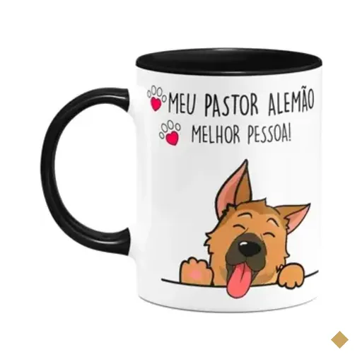 Caneca Dog - Meu Pastor Alemão, Melhor Pessoa! B-black