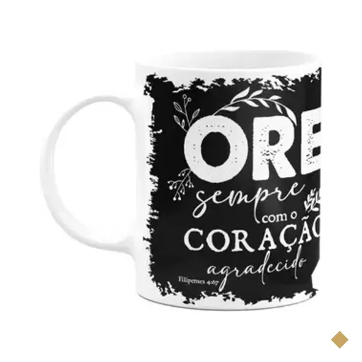 Caneca Religiosa Ore - Ore Com O Coração Agradecido - M3