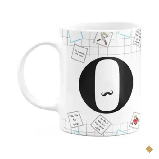 Caneca Do Papai - Inicial Do Nome Letra O - 325ml