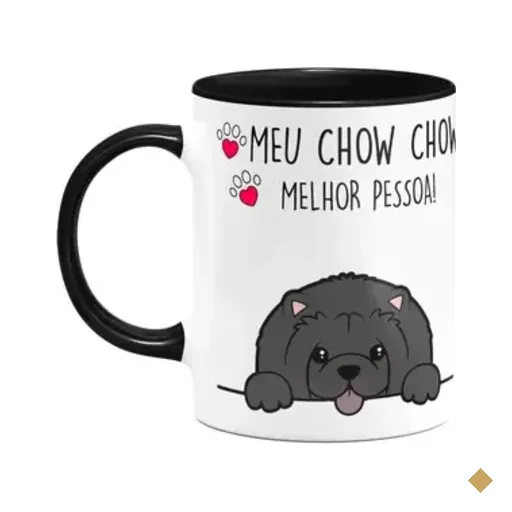 Caneca Dog - Meu Chow Chow, Melhor Pessoa! B-black - M2