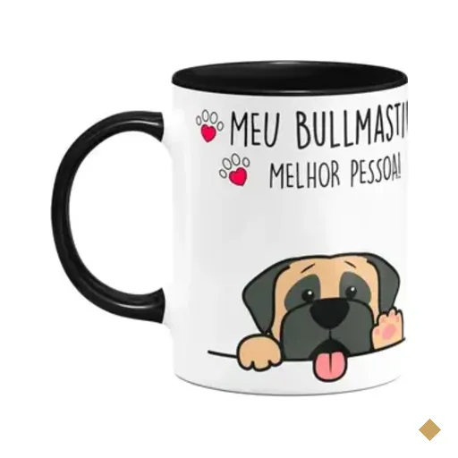 Caneca Dog - Meu Bullmastiff, Melhor Pessoa! B-black