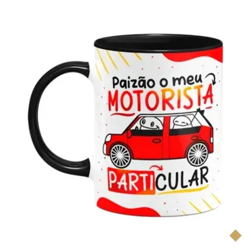 Caneca Flork Pais - Melhor Motorista Particular - B-black