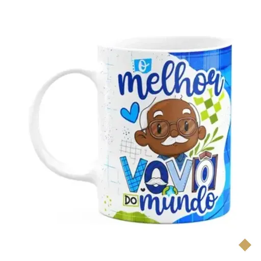 Caneca Dos Avós Cartoon - O Melhor Vovô Do Mundo - M11
