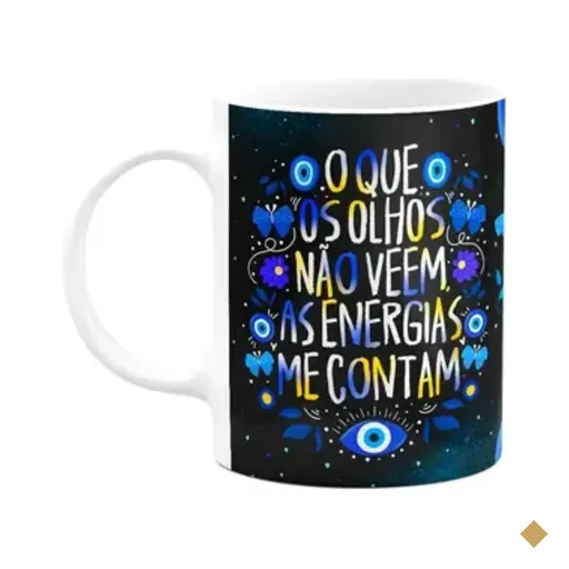 Caneca Proteção Olho Grego - O Que Os Olhos Não Vêem B-dark
