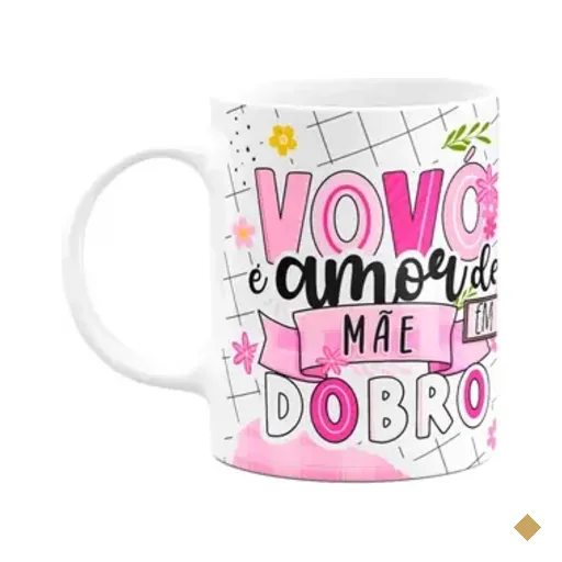 Caneca Dos Avós - Vovó, Amor De Mãe Em Dobro
